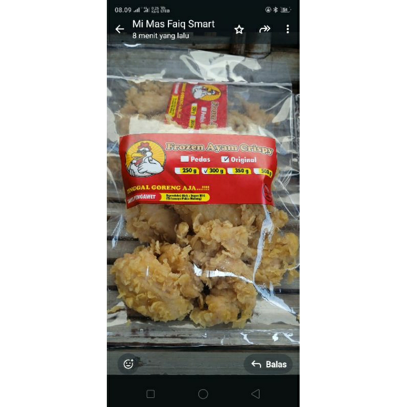

Ayam krispi Frozen 300gr varian ori