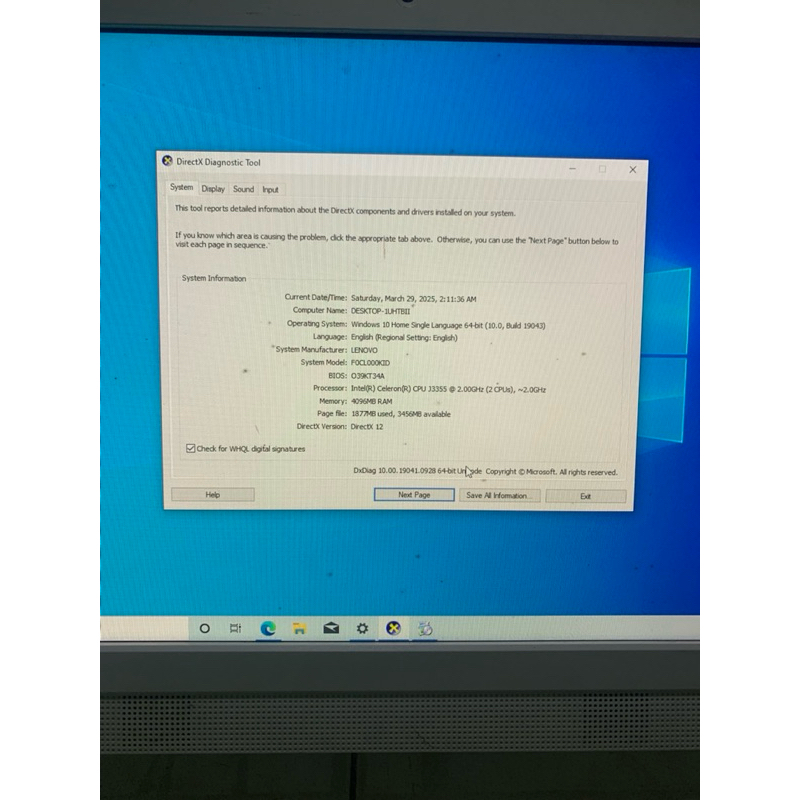 Pc All in one lenovo ideacentre 310-20IAP Second
