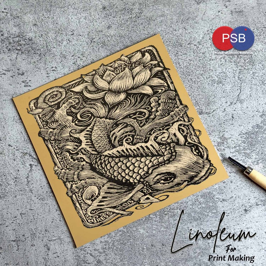 

Karet Lino Kotak Persegi / karet cukil / lino cut / linoleum