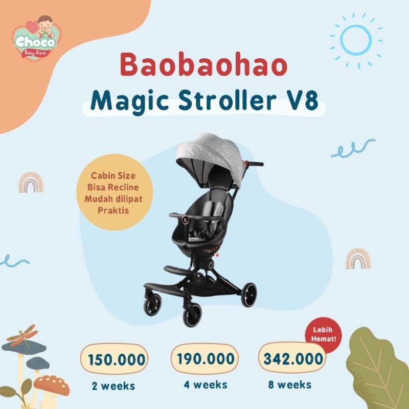 TIDAK DIJUAL, DISEWAKAN STROLLER BAOBAOHAO MAGIC STROLLER V8