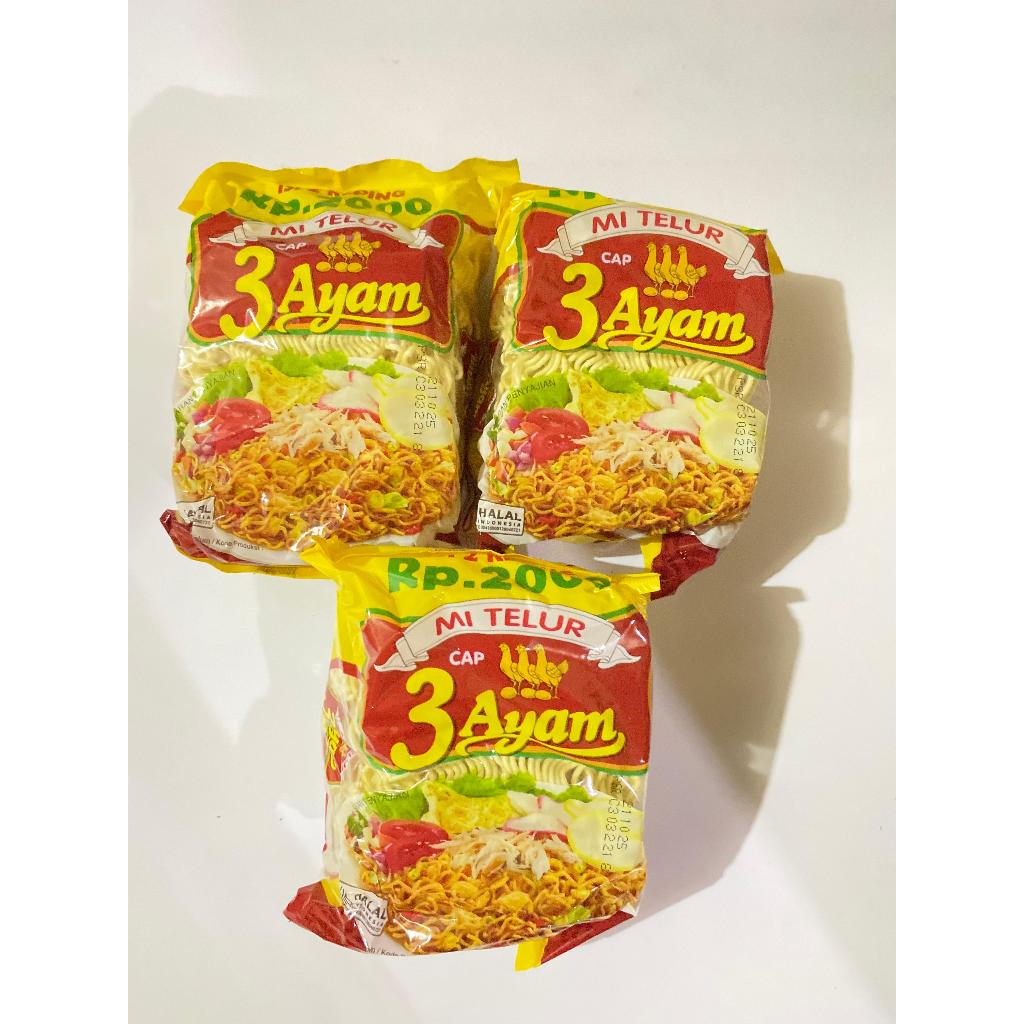 

Mie Telur Cap 3 Ayam 110 gram harga 2000