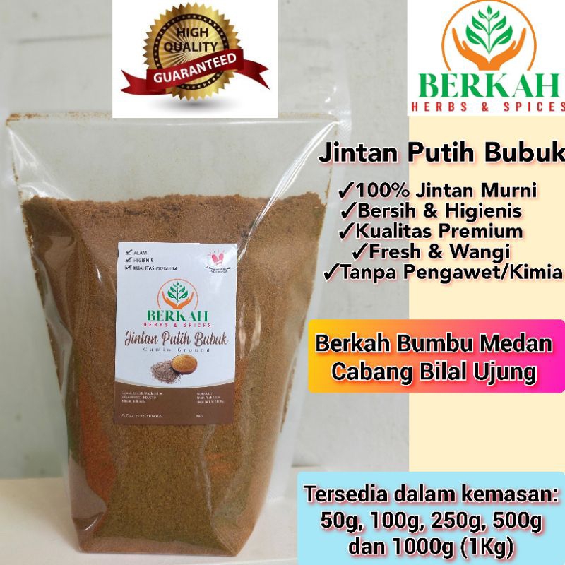 

Jintan Putih Halus Bubuk Asli Berkah 50g 100g 250g Kualitas Premium Wangi Halal Tanpa Pengawet