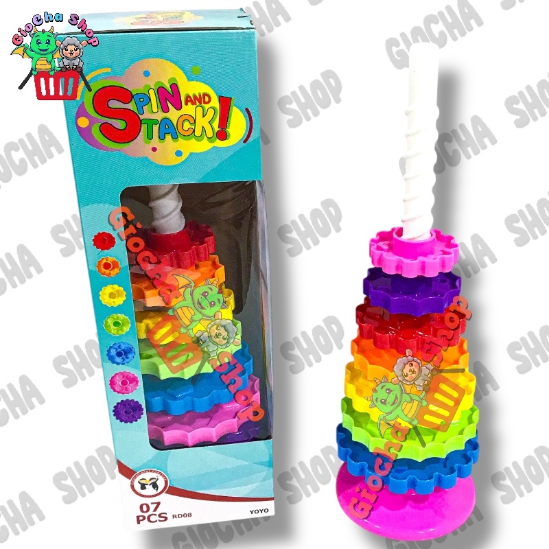 MAINAN EDUKASI ANAK RODA PUTAR SPIN WHEEL [27018] MAINAN EDUKASI MEMASUKKAN RING KE TIANG