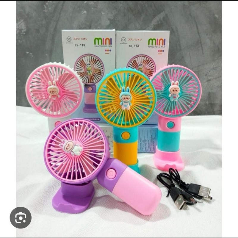 KIPAS ANGIN MINI USB MINI FAN LED KIPAS ANGIN MANUAL KARAKTER