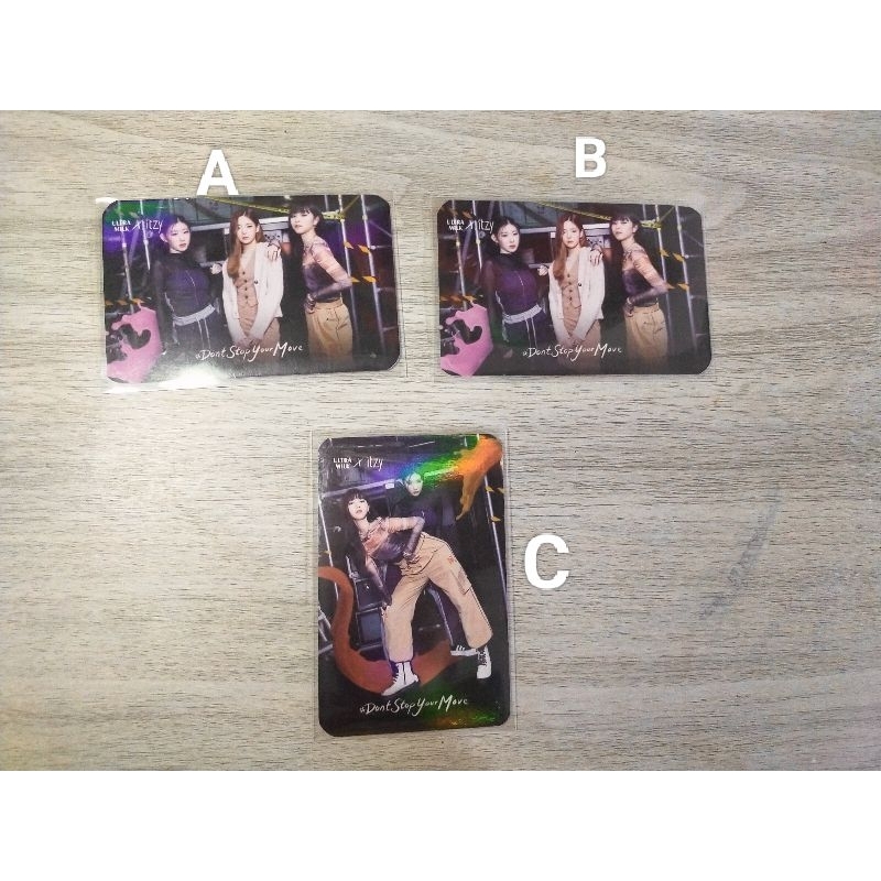 [READY] PHOTOCARD ITZY OFFICIAL " ULTRA MILK X ITZY " RYUJIN, CHAERYEONG, LIA