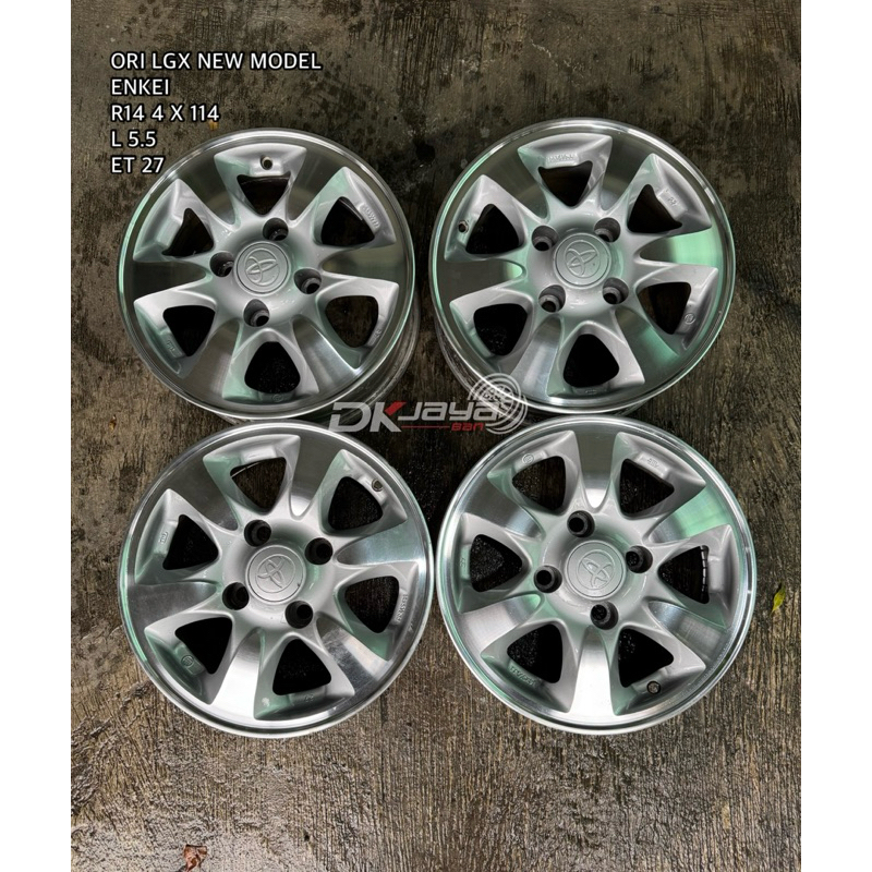 VELG ORI Kijang LGX New model ENKEI R14 4x114  (HARGA UNTUK 4PCS VELG)