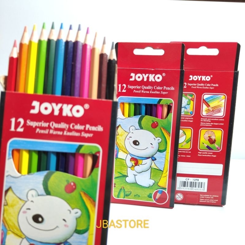 

1 Pak Pensil Warna Joyko CP-12PB / Pensil 12 Warna Panjang
