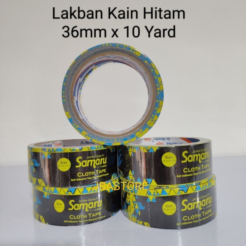 

Lakban Kain Hitam 36mm x 10Y / Cloth Tape / Lakban Jilid