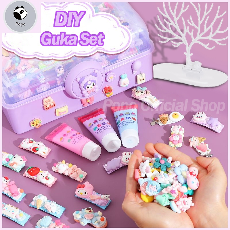 793PCS DIY Gantungan Kunci Guka Set Mainan Cream Guka Set DIY Guka Set Stiker Kartu Kotak Cream Gum