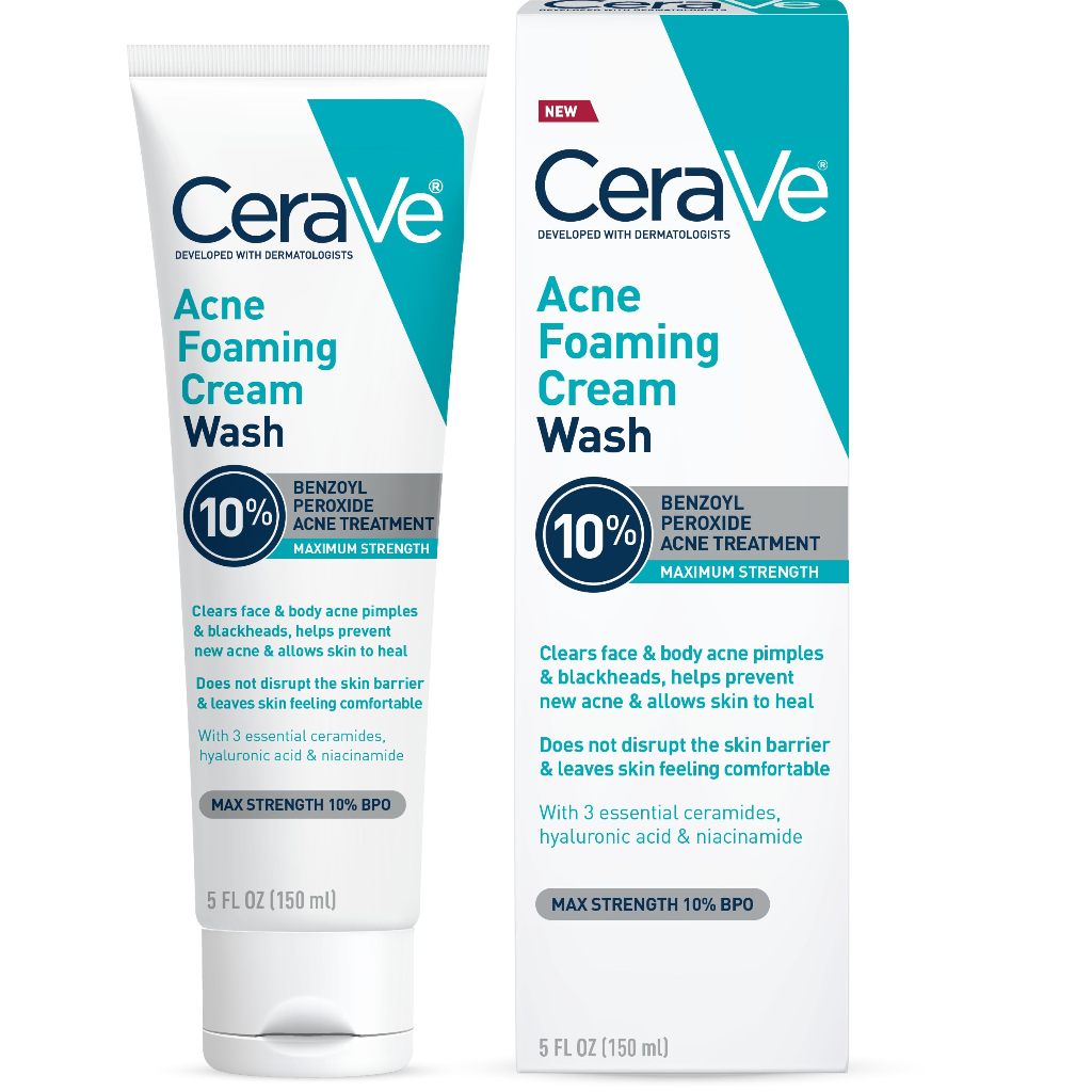Cerave Acne Foaming Cream Wash 10% Face Cleanser 150ml