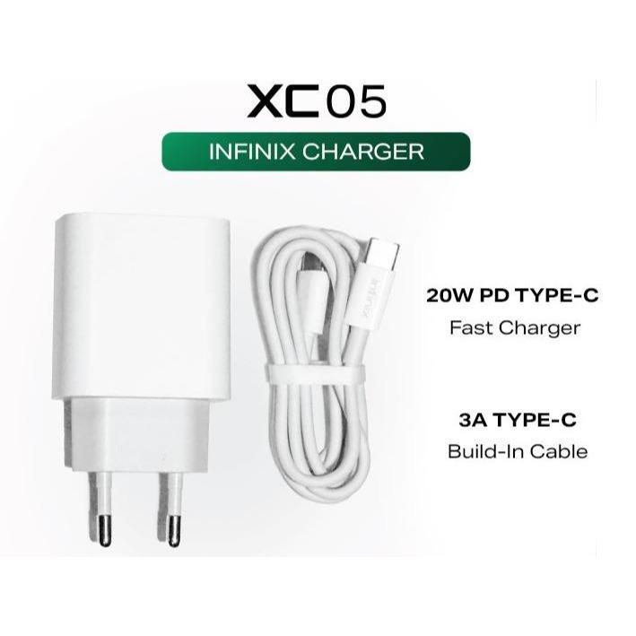 Infinix Charger Kit XC05 20W Type c With Type C to C Cable 1 Meter Garansi Resmi