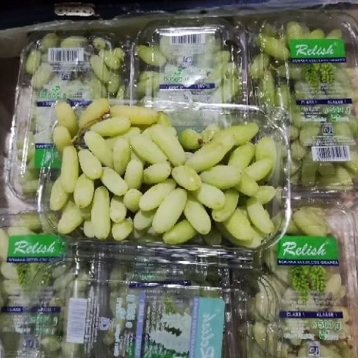 

[KIRIM INSTAN/SAMEDAY] SALE!! Anggur Sonaka India Manis Segar TANPA BIJI kemasan 500gr