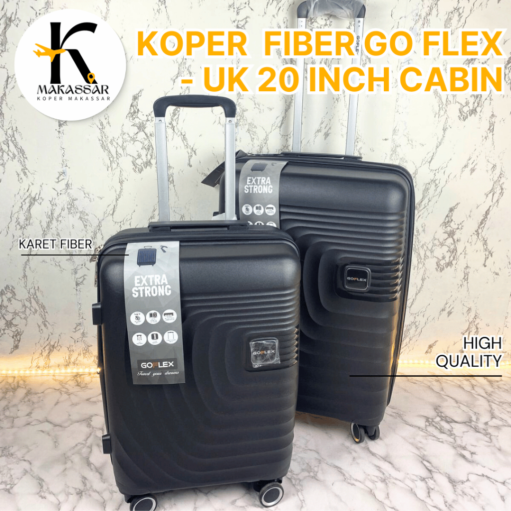 [PENGIRIMAN LUAR MAKASSAR] KOPER FIBER GO FLEX 20 INCH 2 RES HIGH STRONG QUALITY KOPER CABIN KOPER H