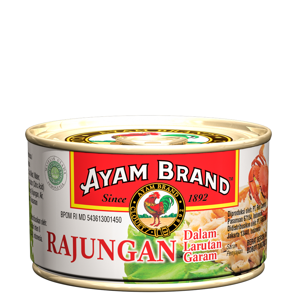 

Crab Meat Flake Ayam Brand / Daging Kepiting dalam kaleng Ayam Brand / Kepiting Rajungan Dalam Kaleng Ayam Brand - 170 Gram