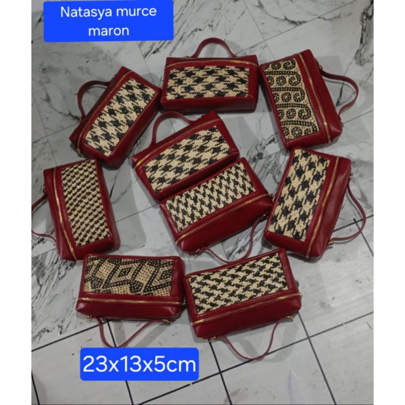 Tas rotan asli_Tas tangan multi fungsi bisa selempang_Tas rotan kombinasi sintetis super_Tas wanita