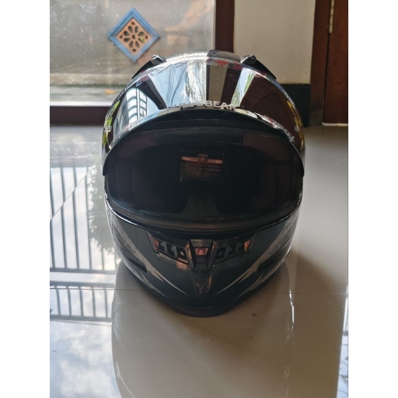 helm fullface RSV ff500 second motif thunder black red