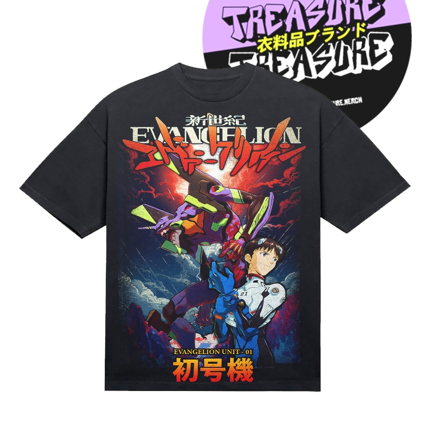 EVANGELION Kaos ANIME EVANGELION unit-01 Kaos OVERSIZE EVANGELION unit-01