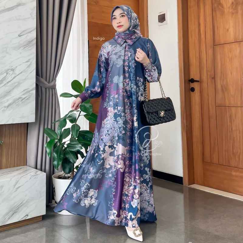 DYN Clothingline Queensa Dress | Gamis Wanita Tali Leher Romantika Series Serenade of The Sea 2025 c