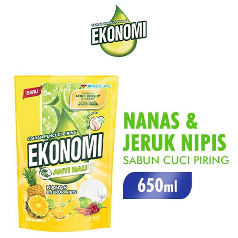 

Ekonomi Sabun Pencuci Piring Nanas & Jeruk 650 ml