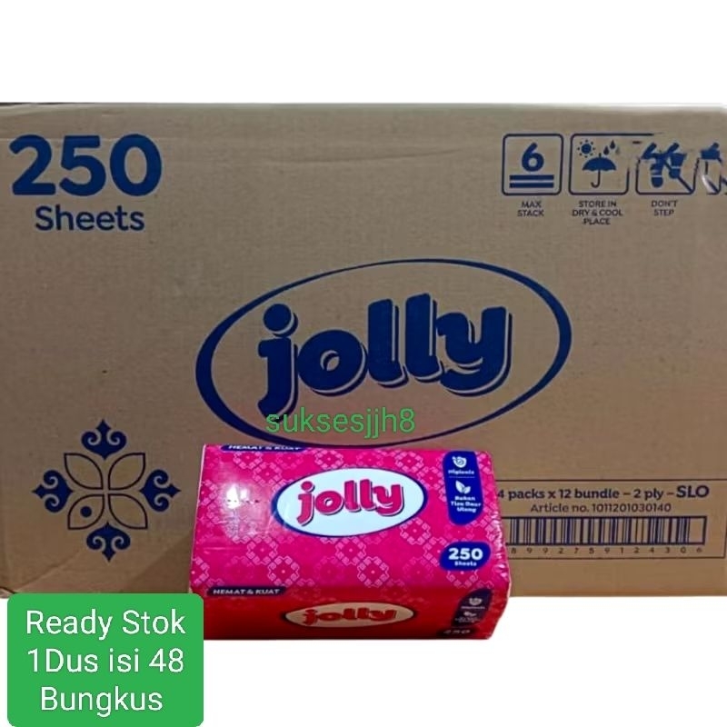Tissue Jolly 250 sheet 1 Dus / Tisu Jolly 250sheet 1Dus