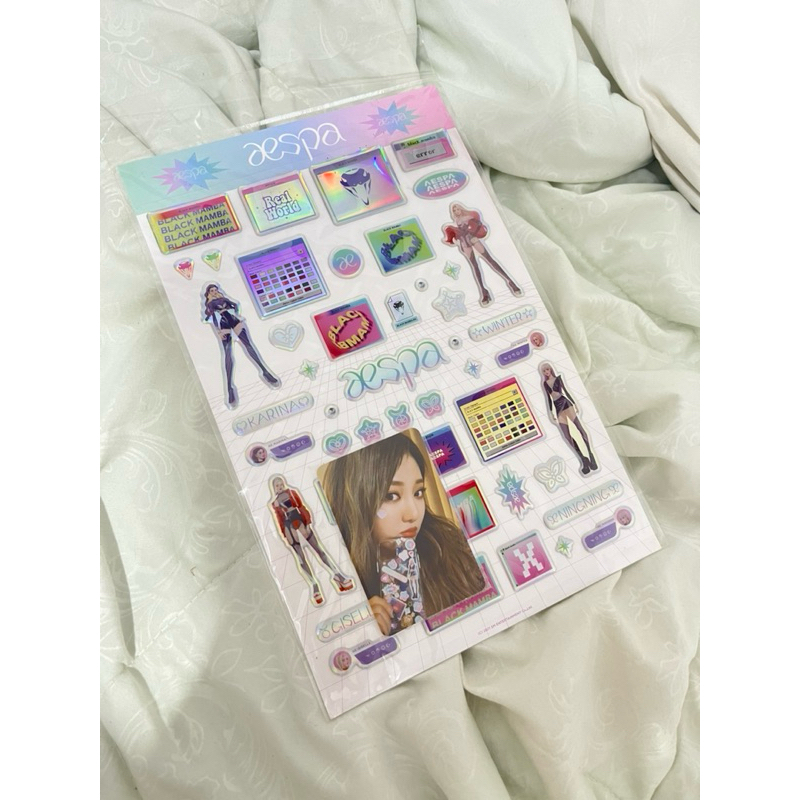 AESPA NINGNING STICKER PHOTOCARD BLACK MAMBA