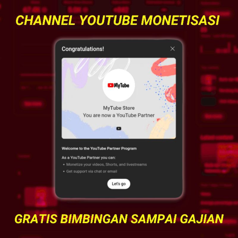 Akun YouTube Monet – Siap Gajian | 100% Aman & Bergaransi