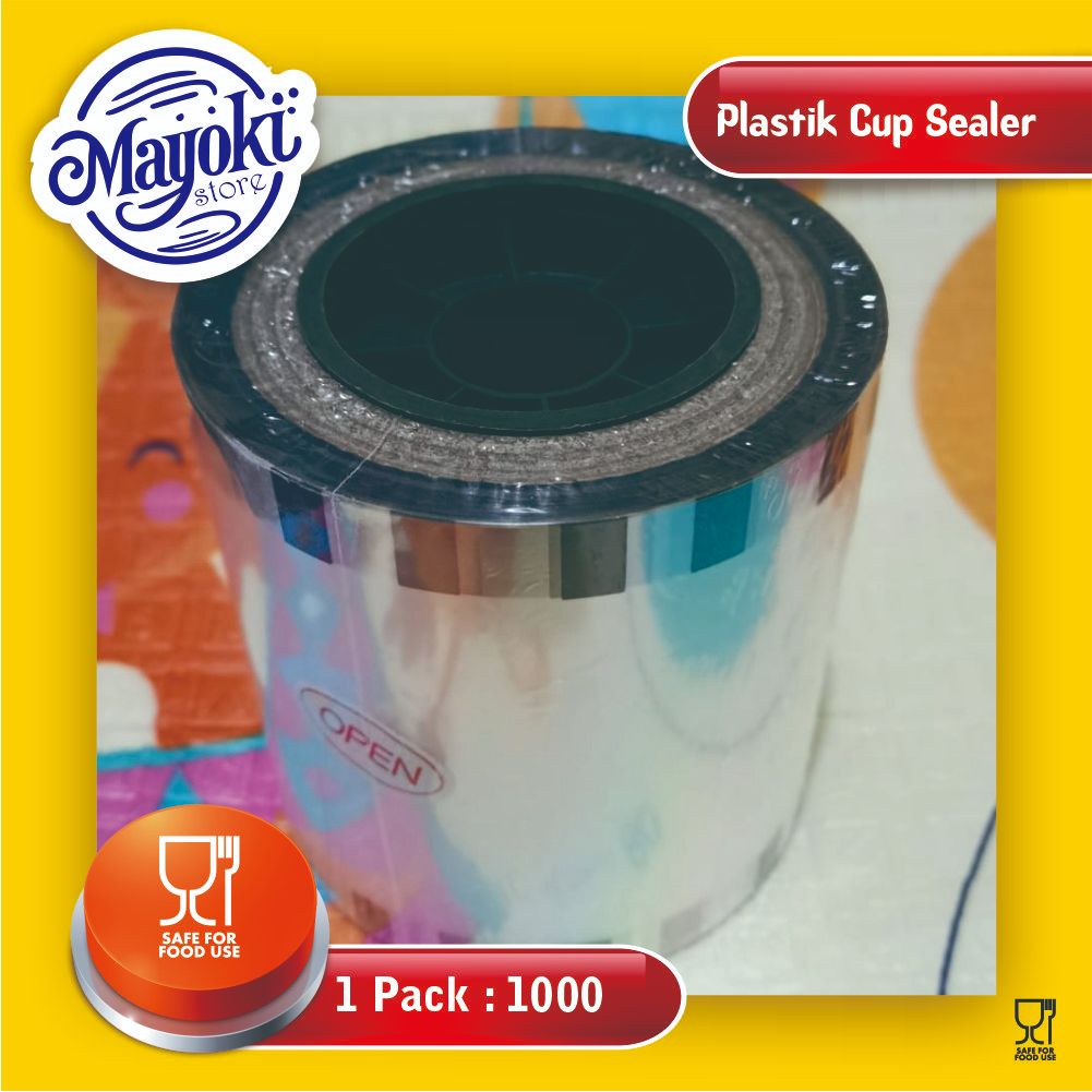 Plastik cup sealer / seal cup / plastik seal cup / plastik penutup gelas / tutup gelas 1000 cup