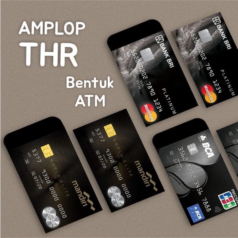 

(10pcs) Amplop Lebaran Bentuk ATM Viral / Amplop Lebaran 2025