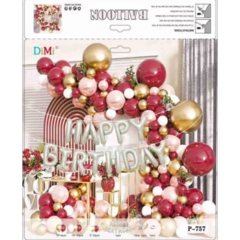 PAKET DEKORASI BALON SET/BALON DEKORASI ULANG TAHUN