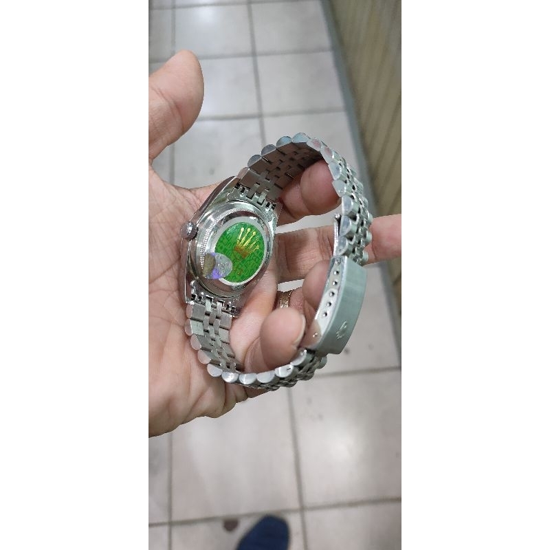 jam tangan pria otomatis dial biru laut elegant klasik