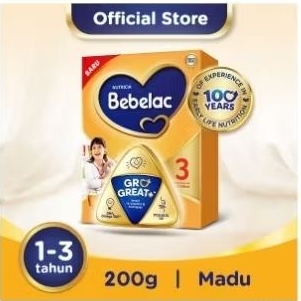 

BEBELAC 3 GROGREAT+ SUSU BUBUK FORMULA PERTUMBUHAN ANAK MADU 200 GRAM