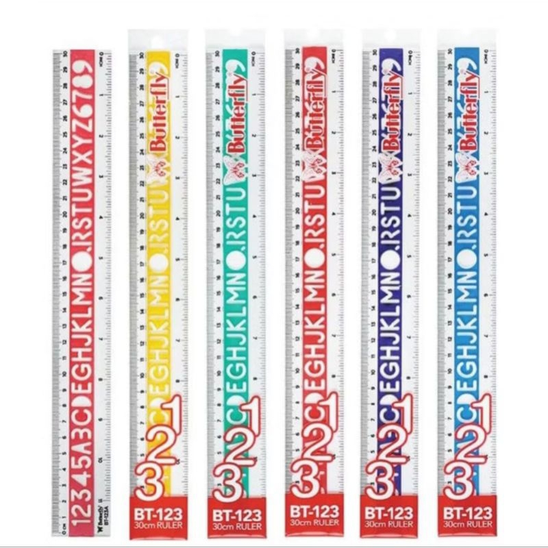 

Penggaris Butterfly 30cm Plastik