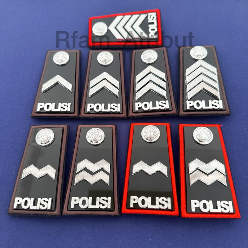 PANGKAT Bintara BRIPDA / BRIPTU / BRIGADIR BRIGPOL / BRIPKA FULL PDH LIST BORDIR MERAH PREMIUM POLRI