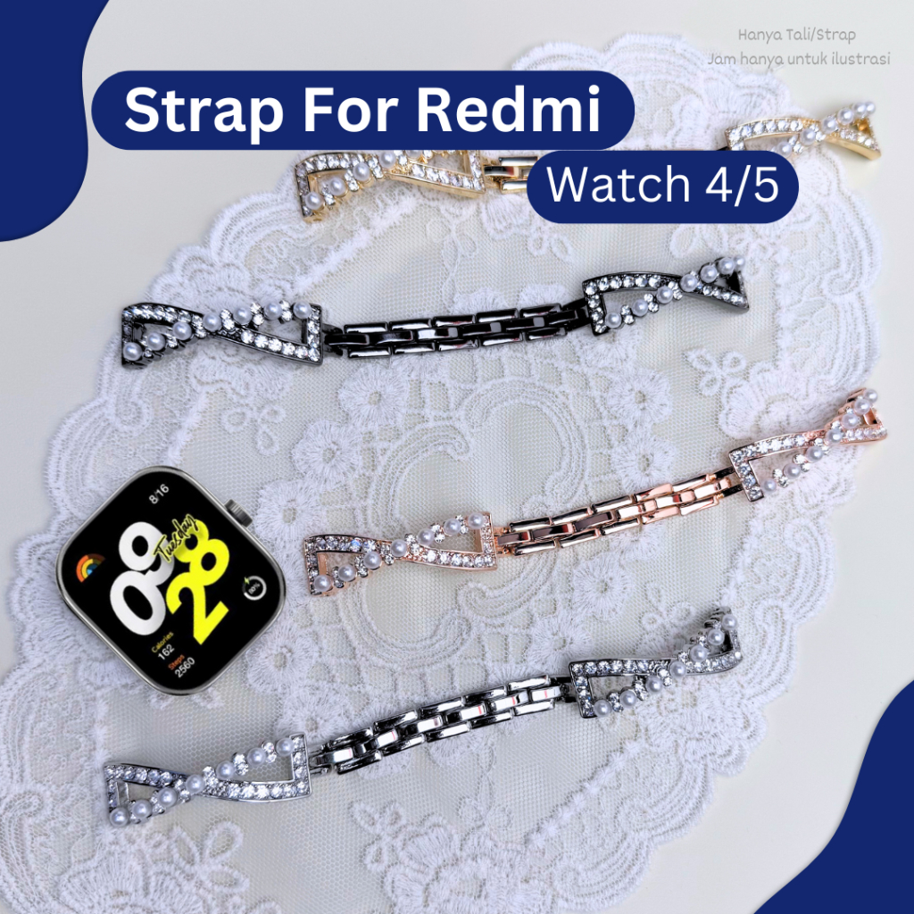 Ribbon Pearl Metal Strap for Redmi Watch 4 Redmi Watch 5 Redmi Watch 6 Xiaomi Band 8 Pro Xiaomi Band