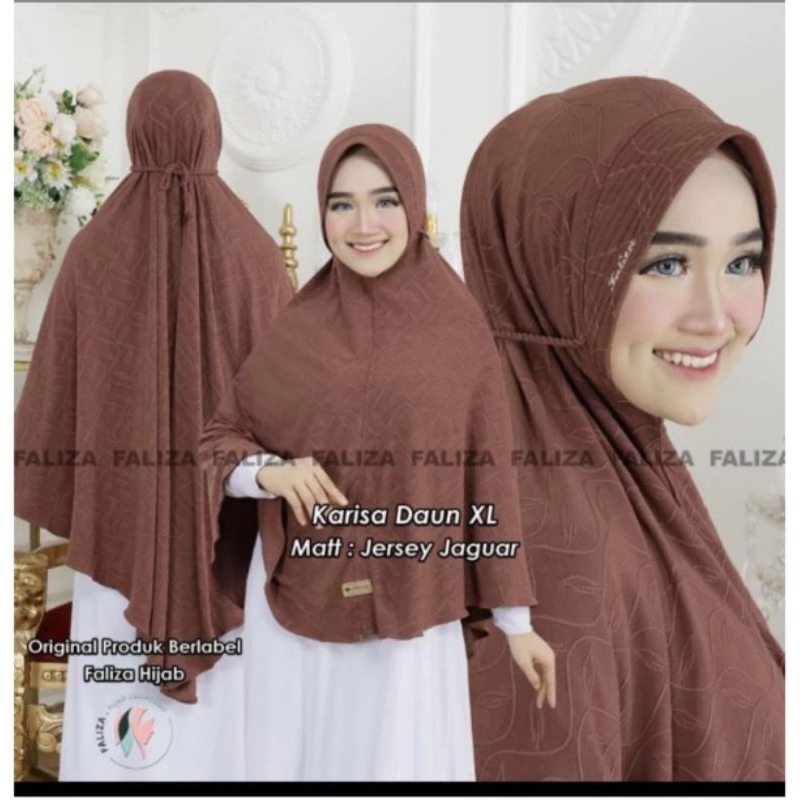 Hijab bergo tali tambang xl jersey jaguar/jilbab instan motif dewasa