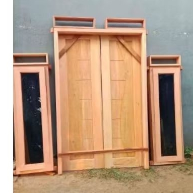 Pintu Kuputarung  Dan jendela Utama Rumah | Paket lengkap | Pintu utama kayu mahoni