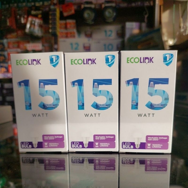 3 pcs lampu led ecolink  15 watt