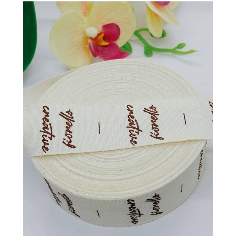

label katun lebar 2,5cm label baju
