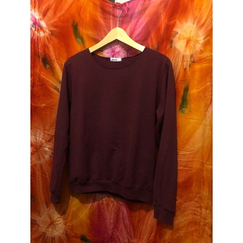 preloved sweater nevada wanita maroon
