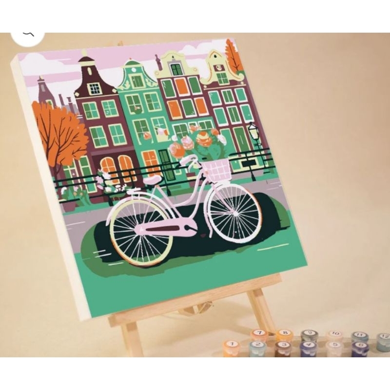 

20x20] Paint By Number Painting By Numbers Kit DIY Digital Oil Lukisan Canvas Seri Place