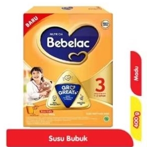 

BEBELAC 3 GROGREAT+ SUSU BUBUK FORMULA PERTUMBUHAN ANAK MADU 400 GRAM