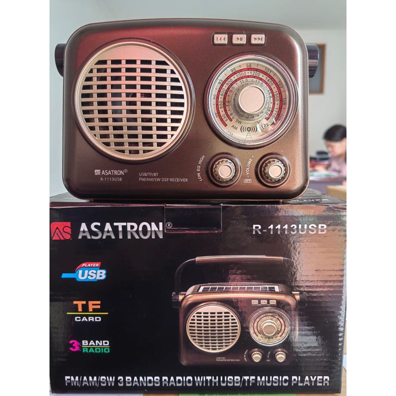 Radio FM AM Asatron R-1113 USB Bluetooth 100% Original