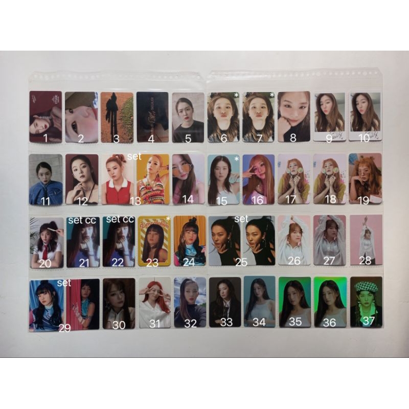 [RED VELVET OFFICIAL PHOTOCARD] IRENE SEULGI WENDY JOY YERI ETUDE DAY 1 MONSTER TOP MIDDLE BASE NOTE