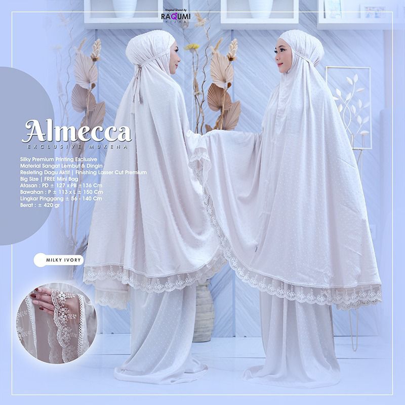 Almecca Exclusive Mukena Original Product By Raqumi Mukena Dewasa Mukena Silk Premium Lembut Adem Gl