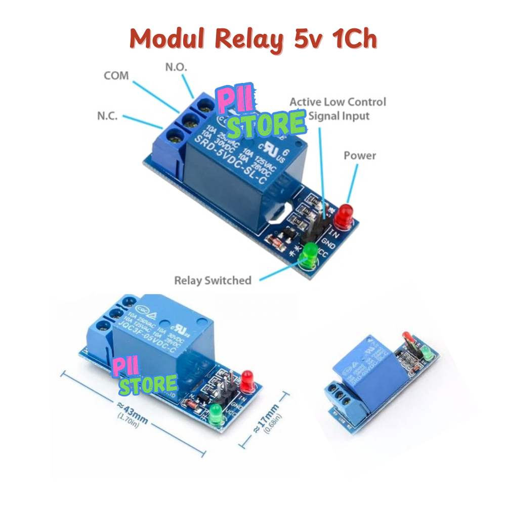 RELAY 5V 1 CHANNEL OUTPUT 250VAC 30VDC 10A MODULE FOR ARDUINO