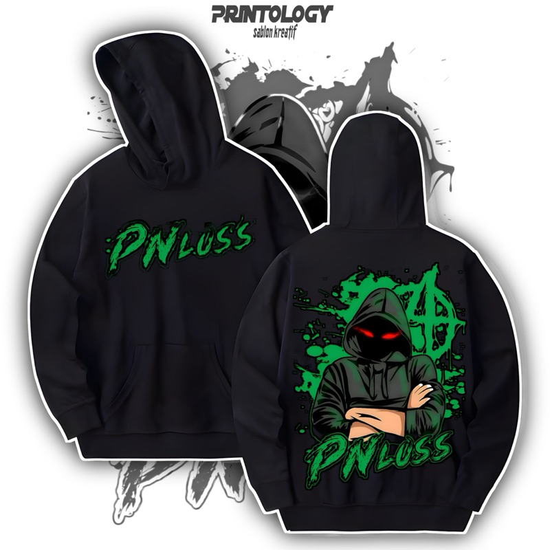 Promo Hodie PN Loss Pagar Nusa Pria Wanita Bahan Katun Fleece Premium Hitam