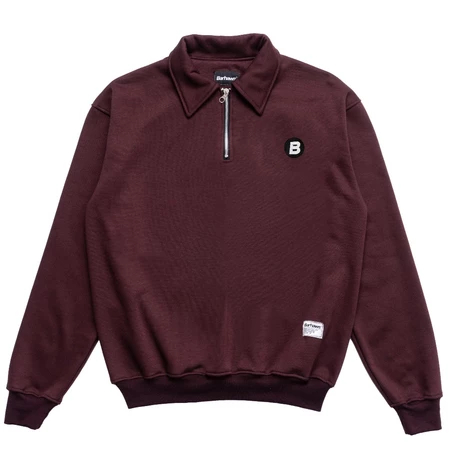 BARHAWS - Half Zipper Sweater / half zip sweater - BARHAWS - Sweater Half Zipper Rugby Basic Maroon