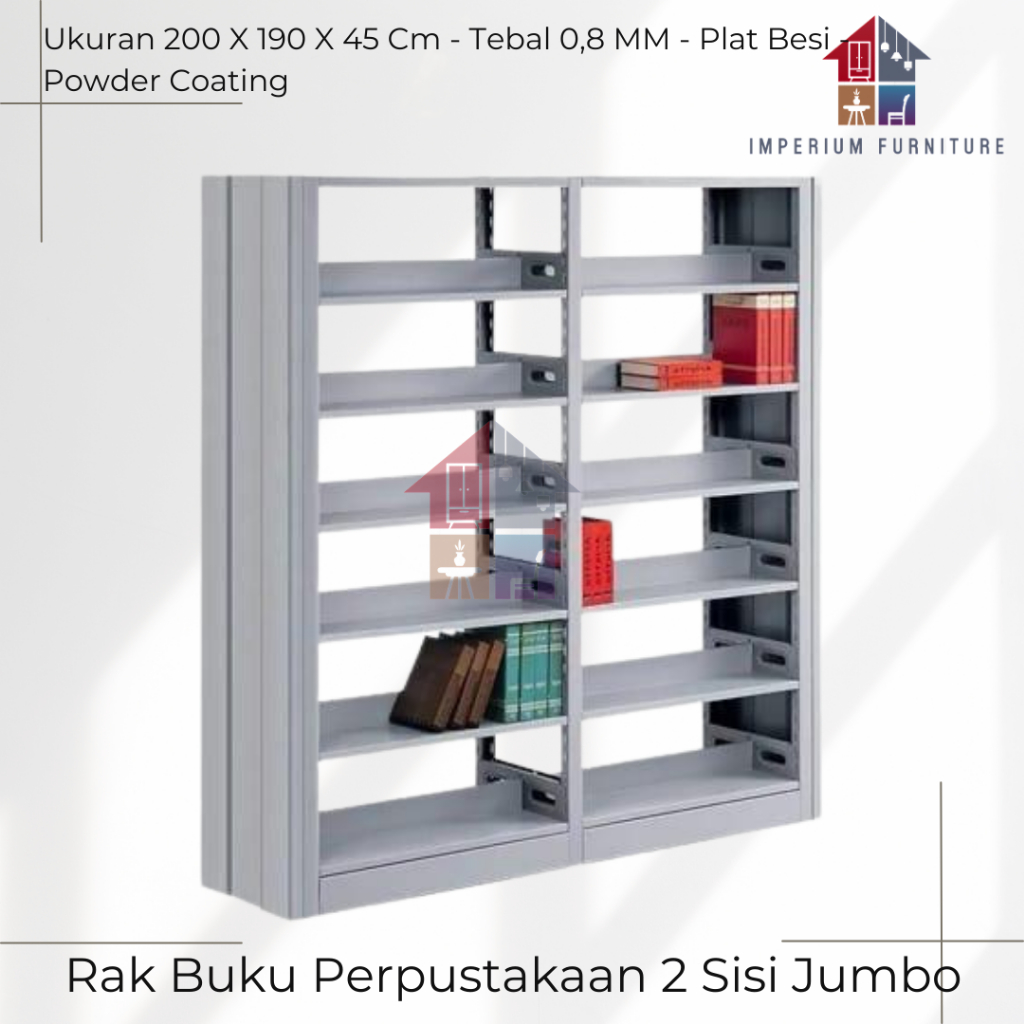 Rak Buku Jumbo / Rak Buku Besi / Rak Perpustakaan / Rak Buku Perpustakaan Besi / Rak Perpustakaan Be