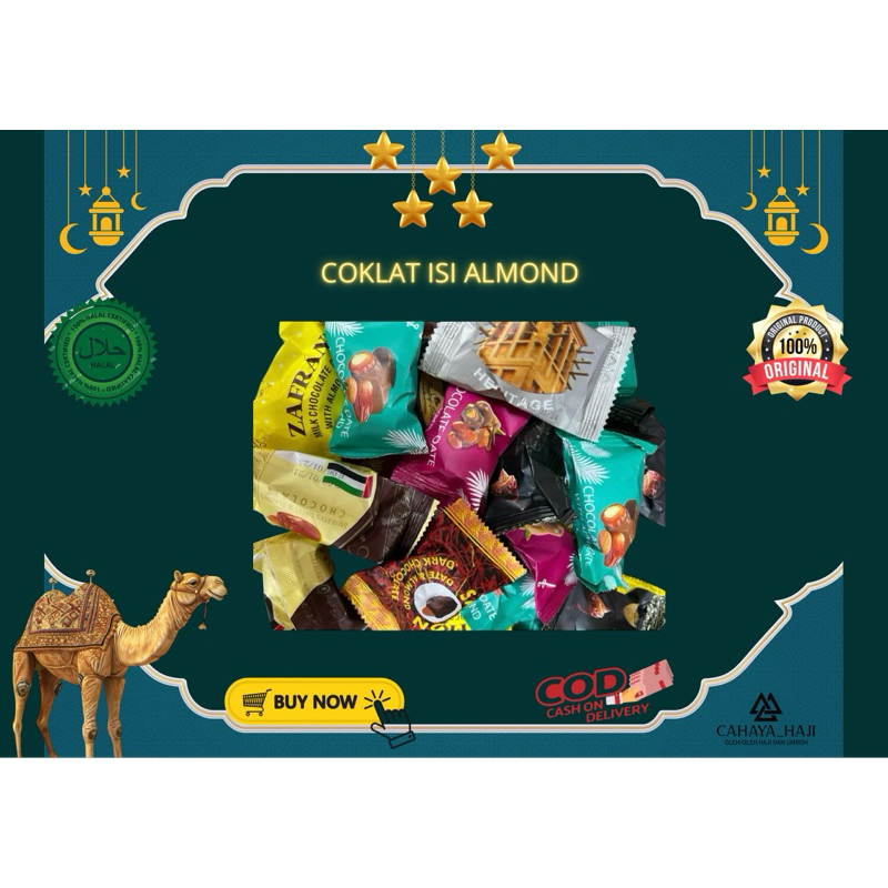 

coklat almon kurma 3 rasa