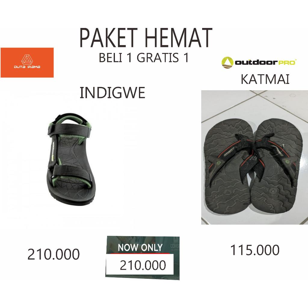 DUTAIRAMA - PAKET HEMAT BELI 1 GRATIS 1 SANDAL OUTDOOR INDIGWE + KATMAI